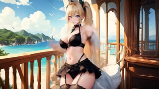 Super-naughty towheaded gets aroused when she receives visitors on her apartment balcony, she knows she's highly ultra-kinky and would let herself be caught at any moment (Over eighteen) (Anime porn Anime) (AI-generated)