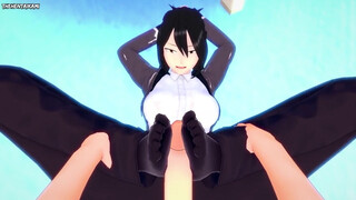 POINT OF VIEW Manga porn Feetjob from Nana Shimura from Boku No Hero Academia